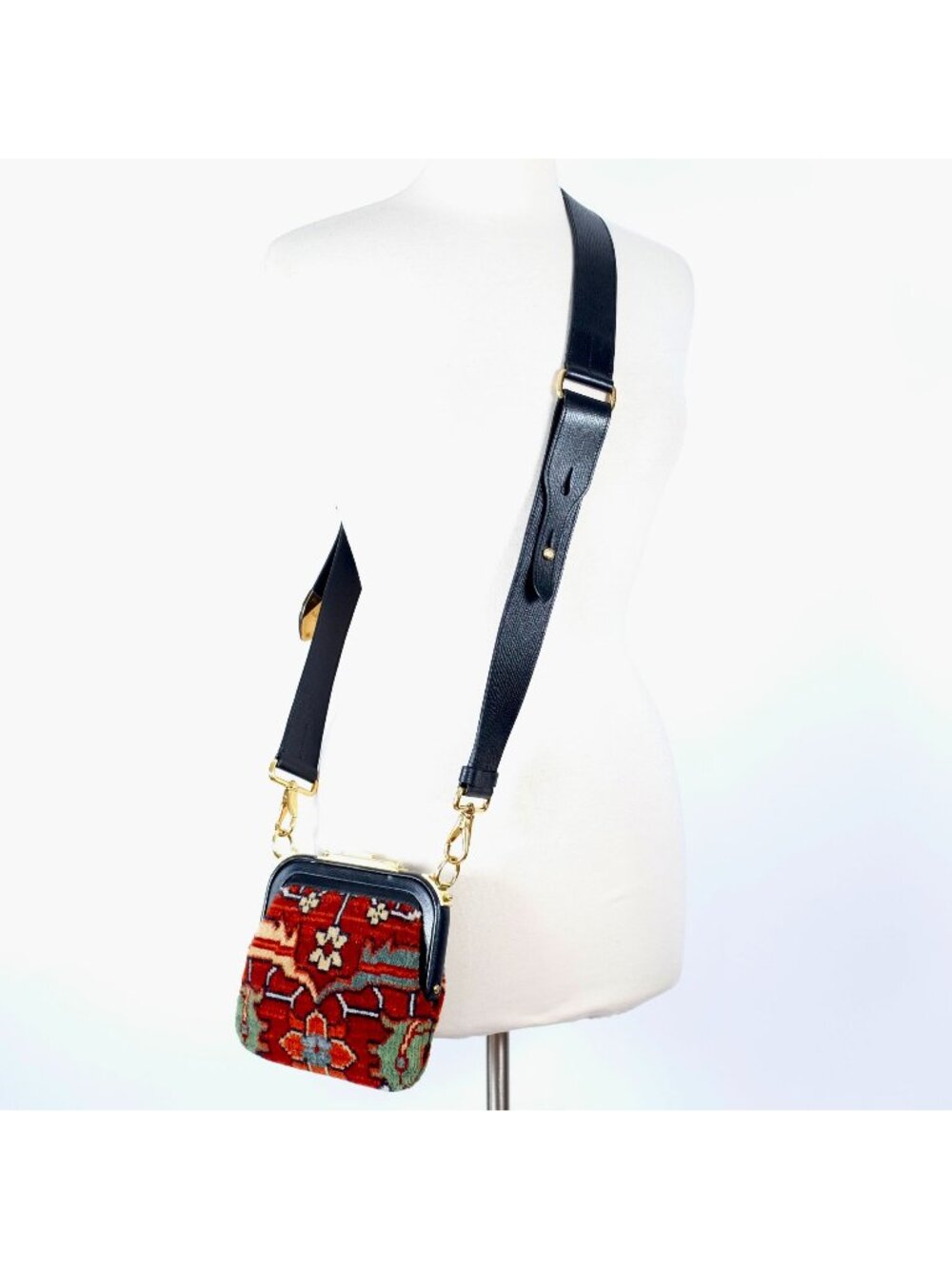 Ralph Lauren Collection handbag bag carpet tapestry Western leather